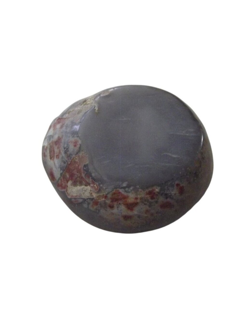 Natural Agate Bowl Ashtray Quartz Crystal Ornament Energy Healing gray orange